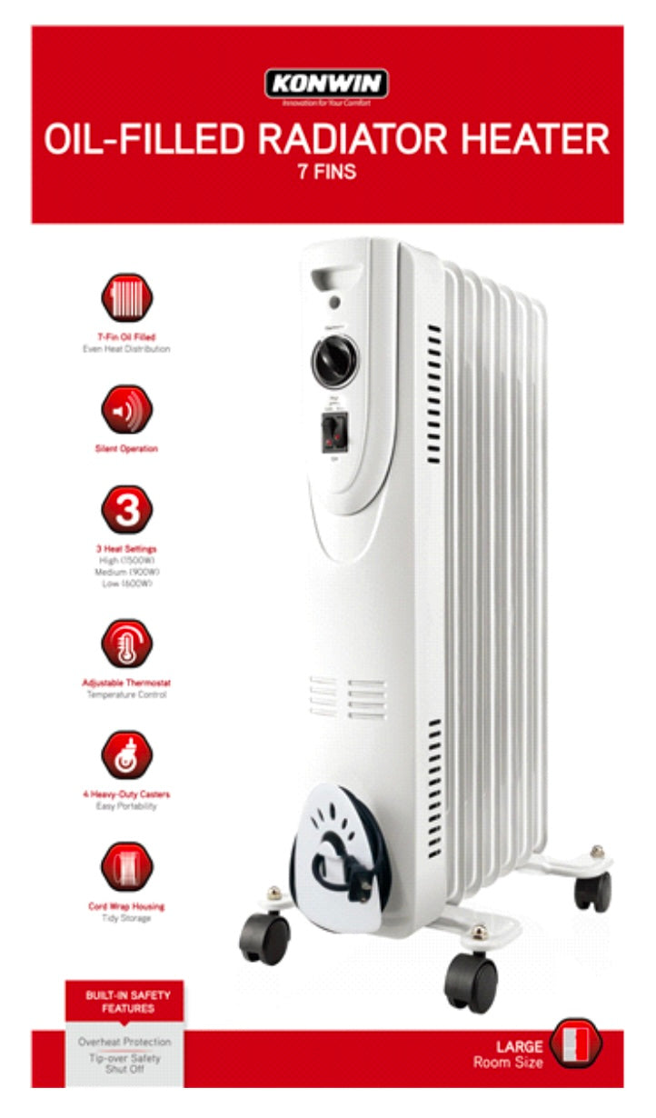 Konwin Oil-Filled Radiator Heater