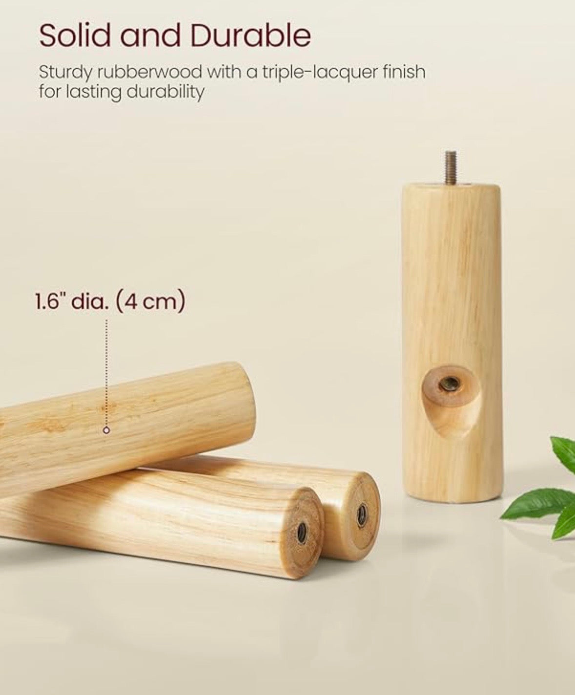VASAGLE Adjustable Coat Rack – Freestanding Wooden Coat Tree