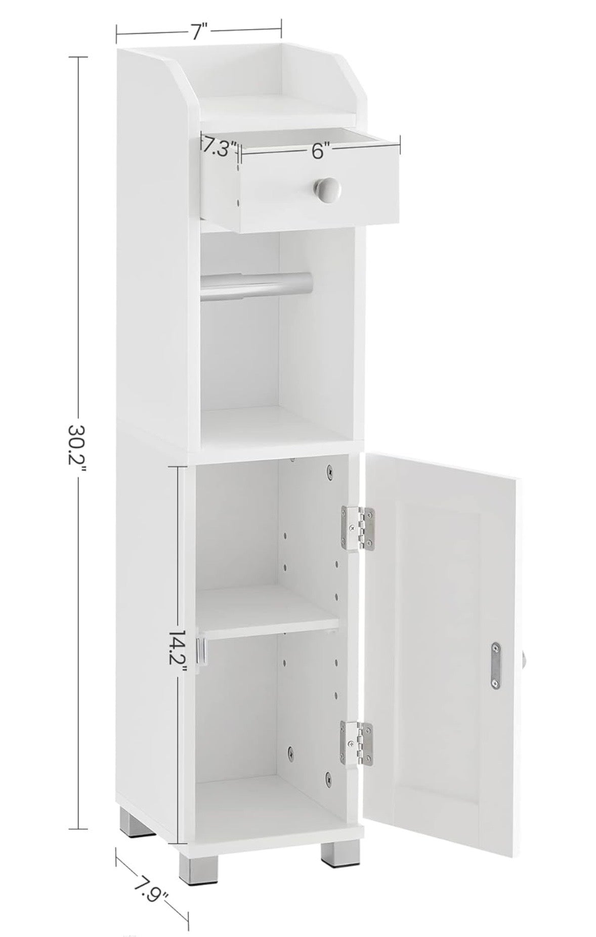 VASAGLE Slim Bathroom Storage Cabinet