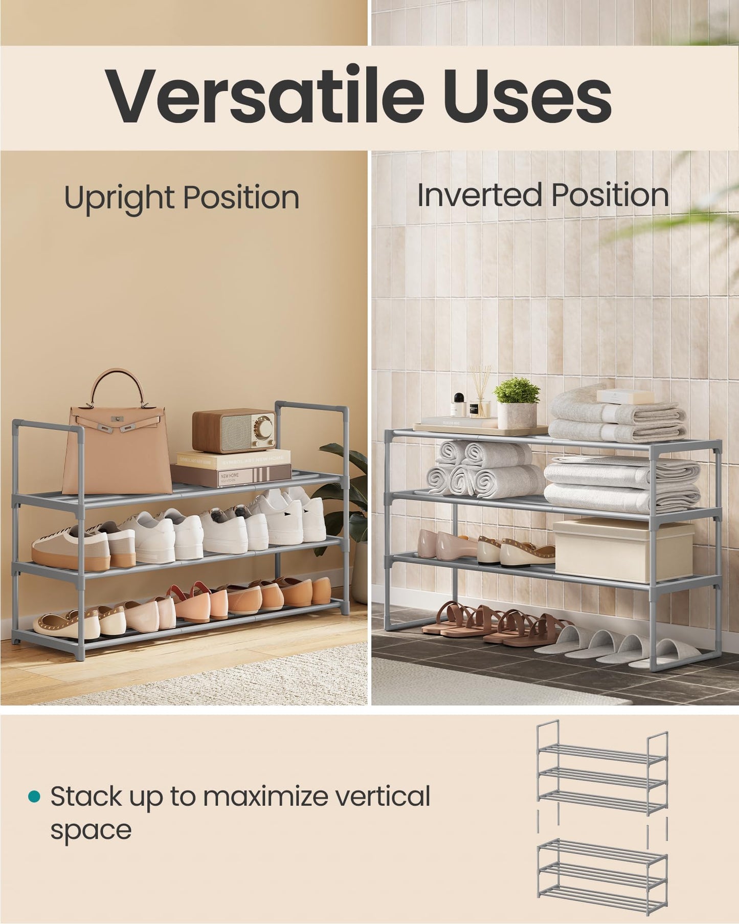 3-Tier Versatile Shoe Storage Rack