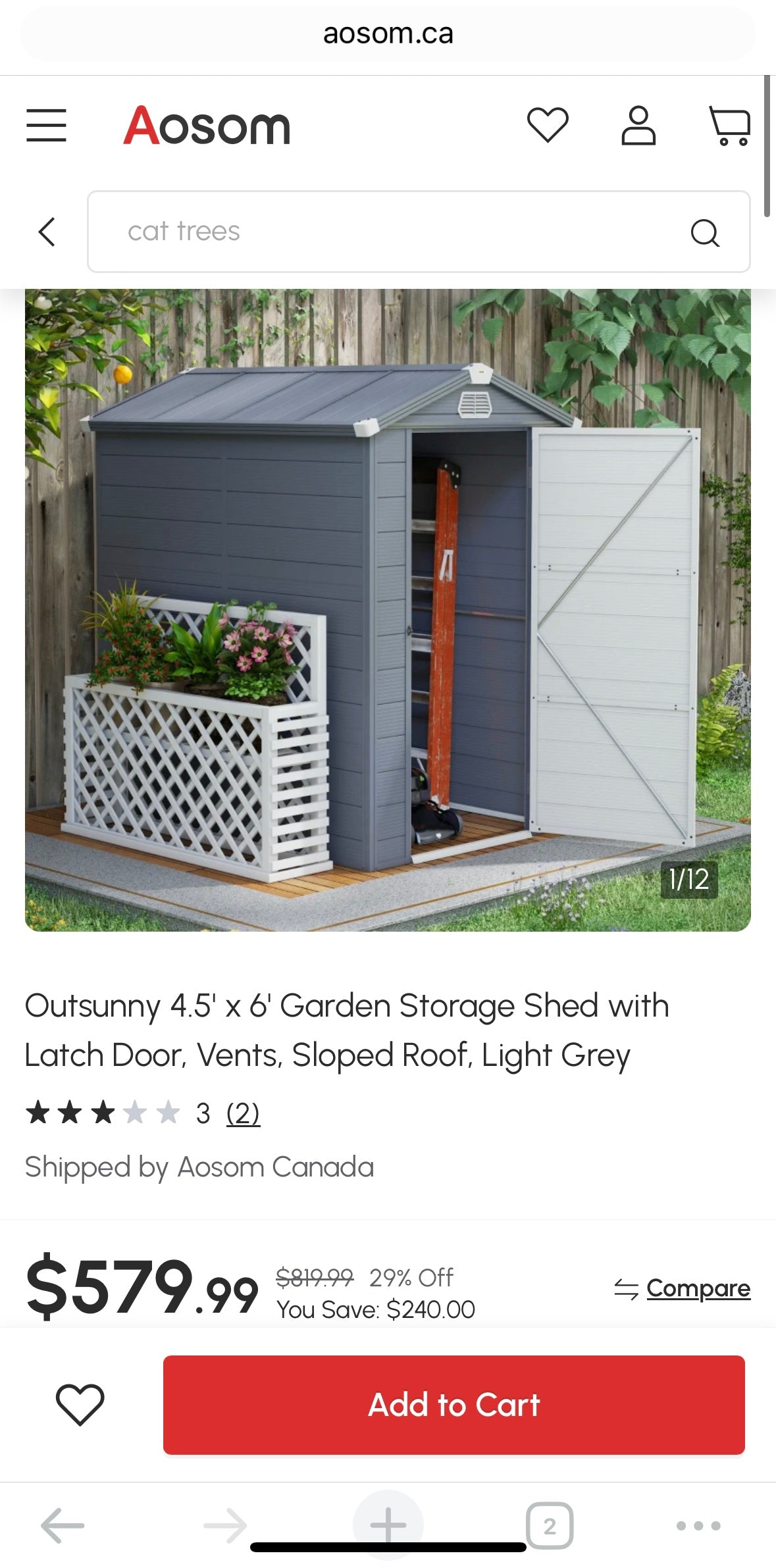 Waterproof Recycled Plastic Outdoor Storage Shed – Reinforced Garden Tool Shed with Door, Window & Vents