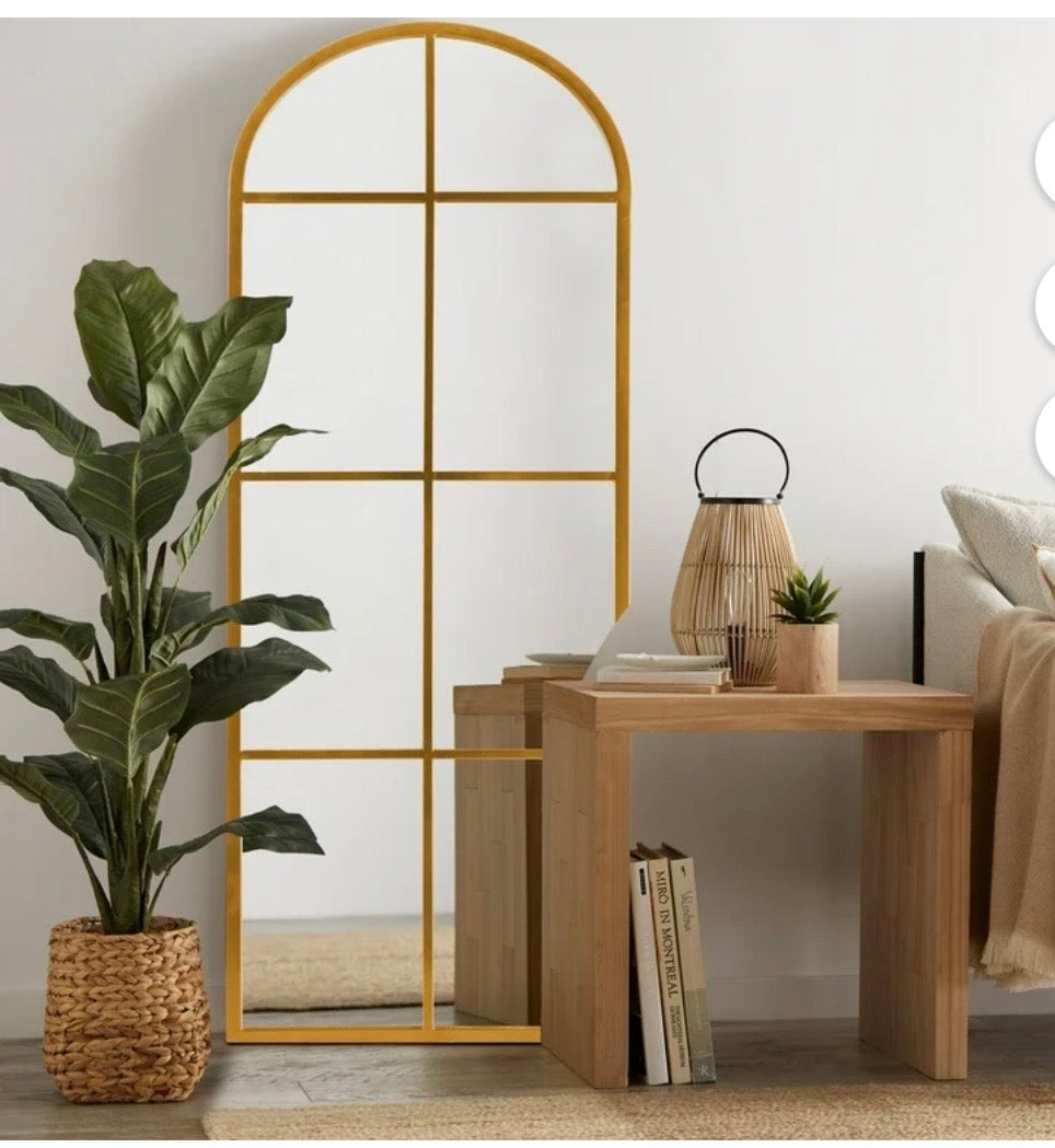 Arched Full-Length Metal Framed Mirror