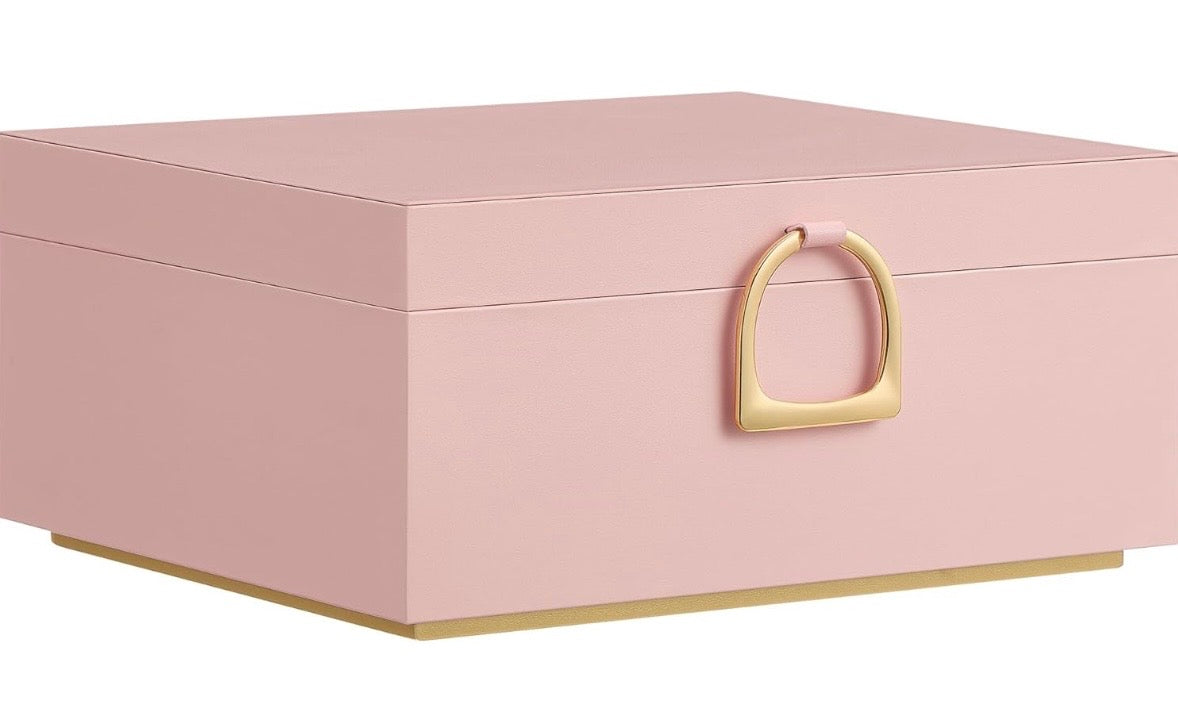 SONGMICS Elegant Jewelry Box – Jelly Pink & Gold
