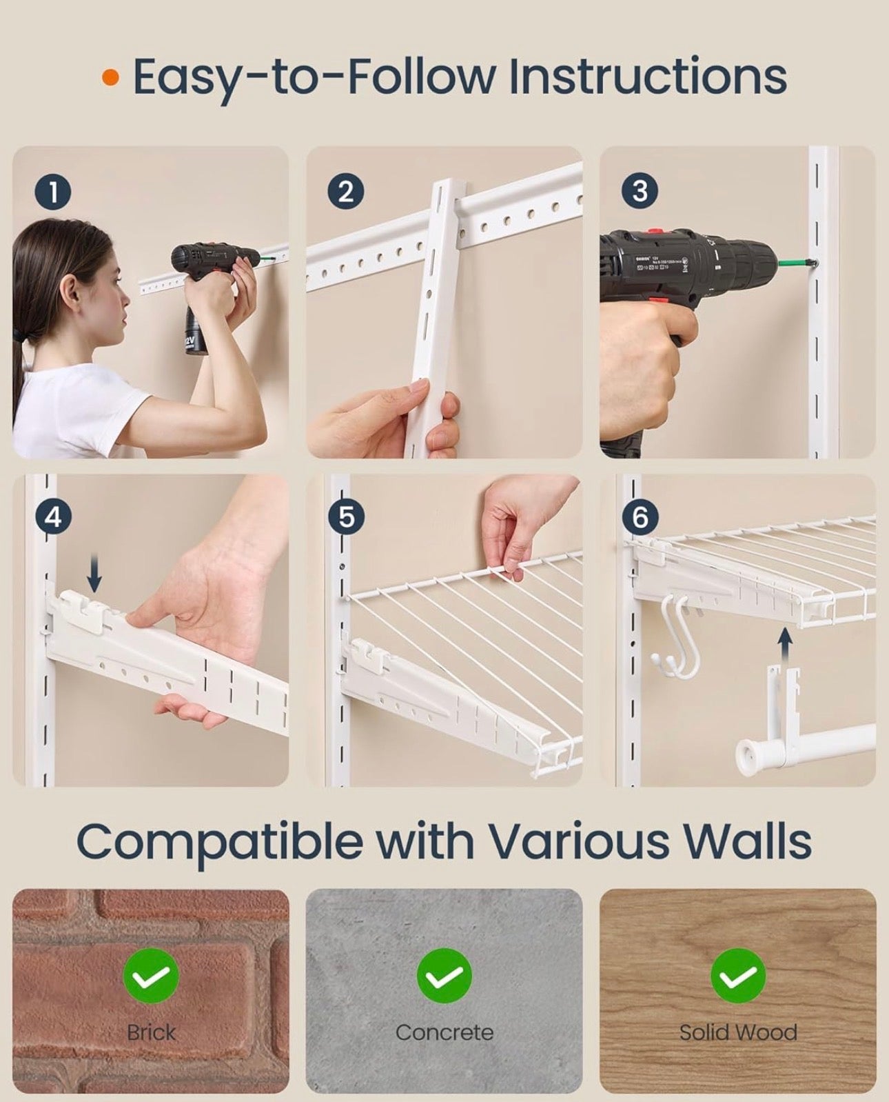 SONGMICS HOME Adjustable Closet System