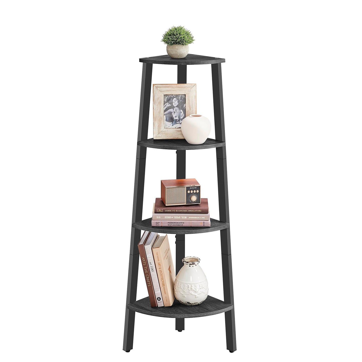 Industrial 4-Tier Corner Shelf