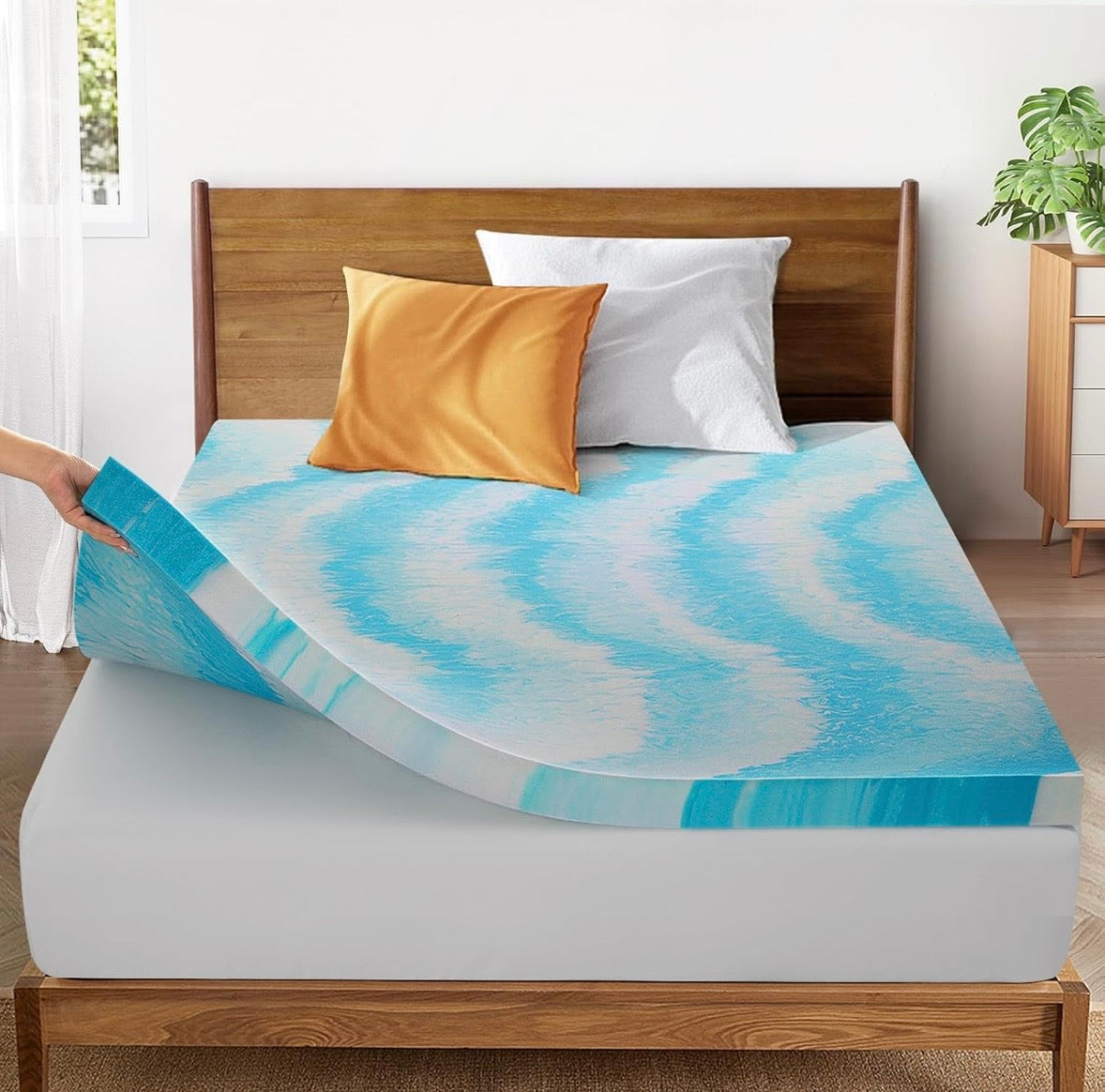SakuraHome King Memory Foam Mattress Topper