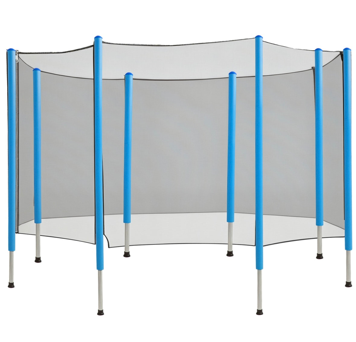 Soozier 12FT Trampoline Safety Enclosure Net with Poles — UV-Resistant Protective Net (Frame & Poles Included)