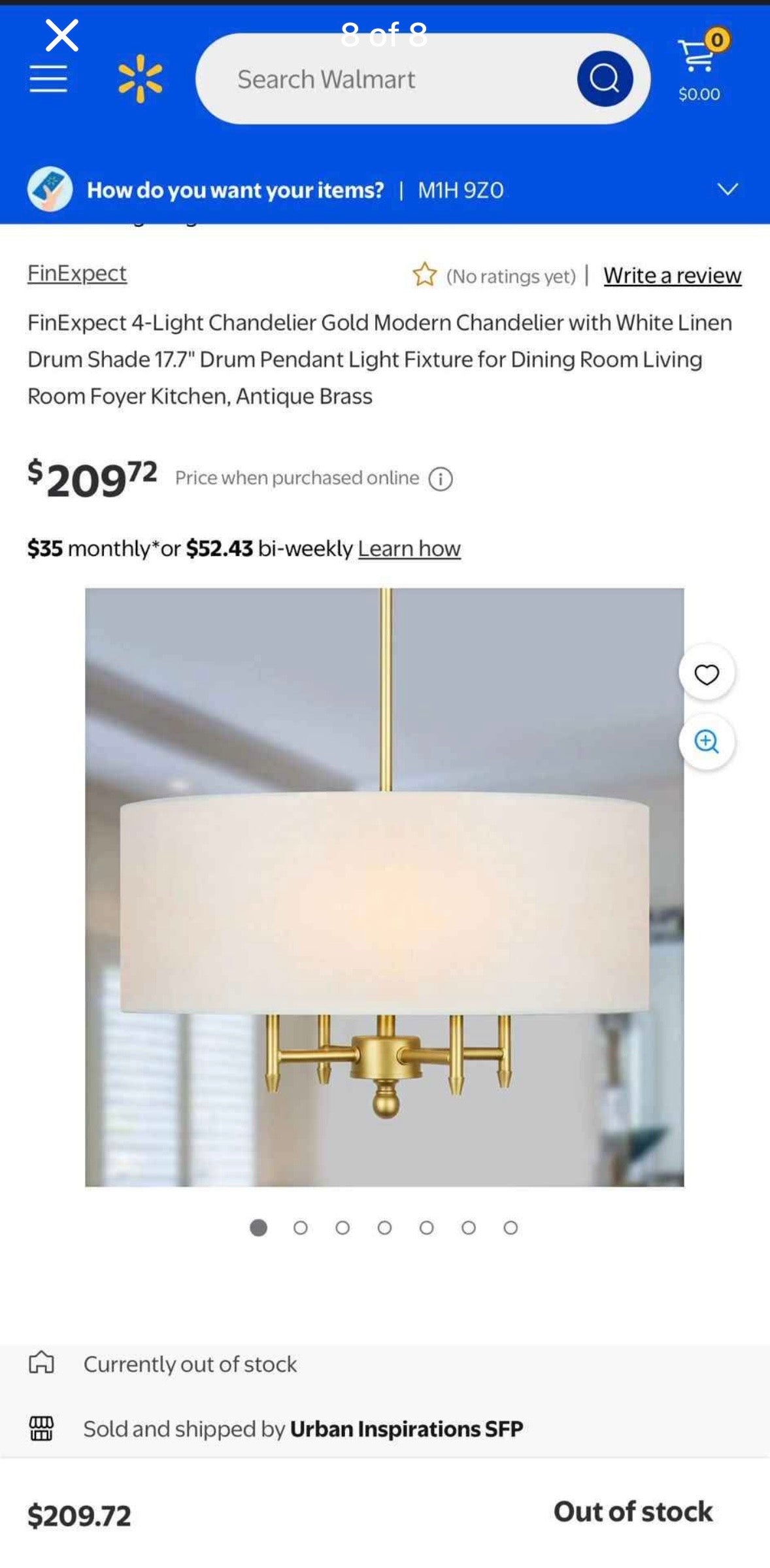 Stone & Beam 4-Light Chandelier