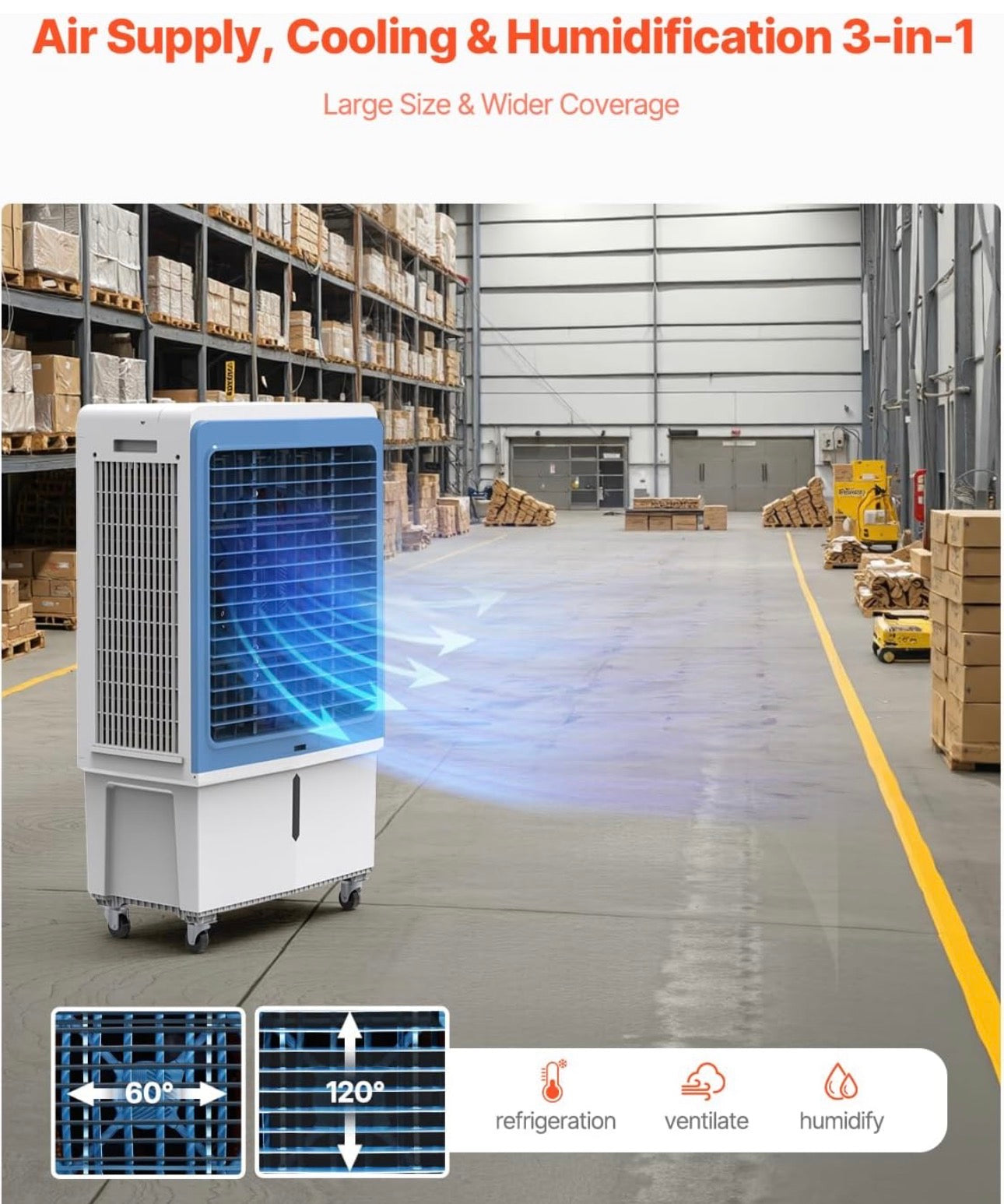 VEVOR 3-in-1 Evaporative Air Cooler
