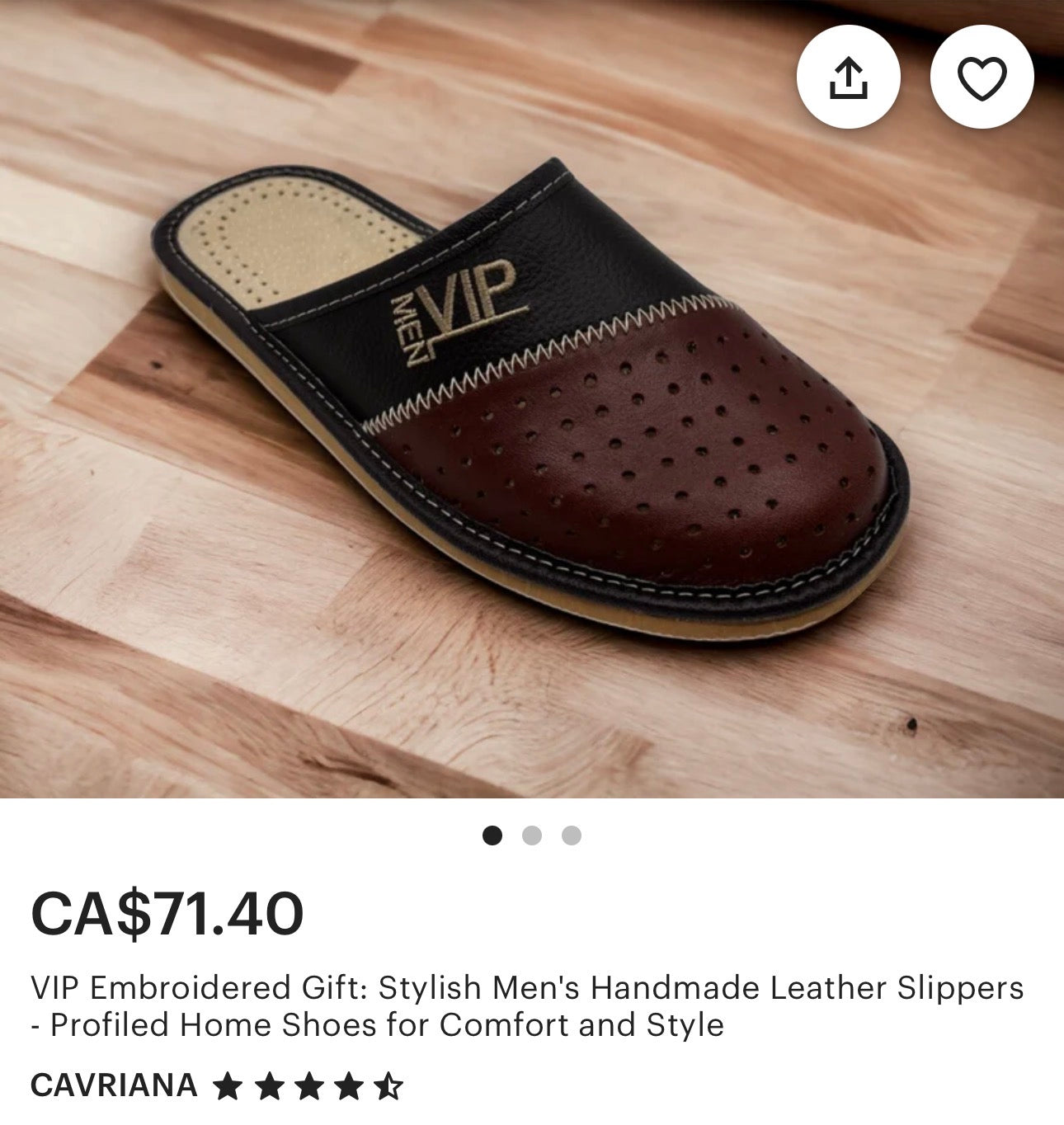 VIP Men Premium Leather Slip-On Slippers