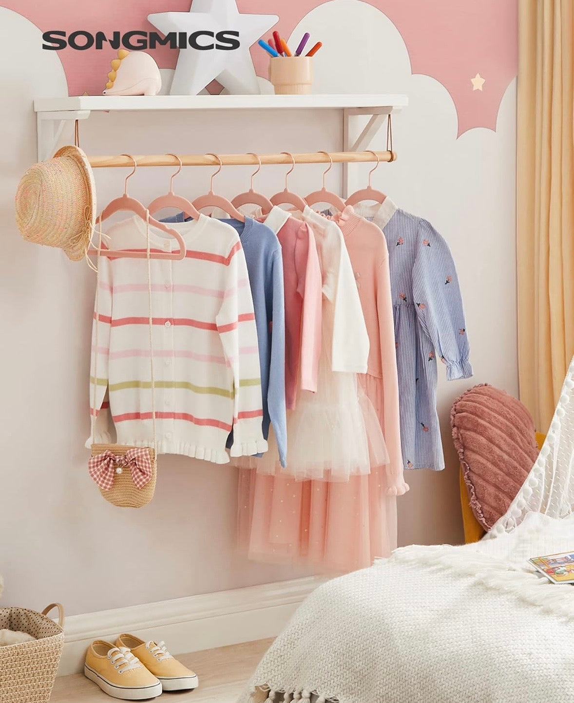 SONGMICS Kids Velvet Hangers