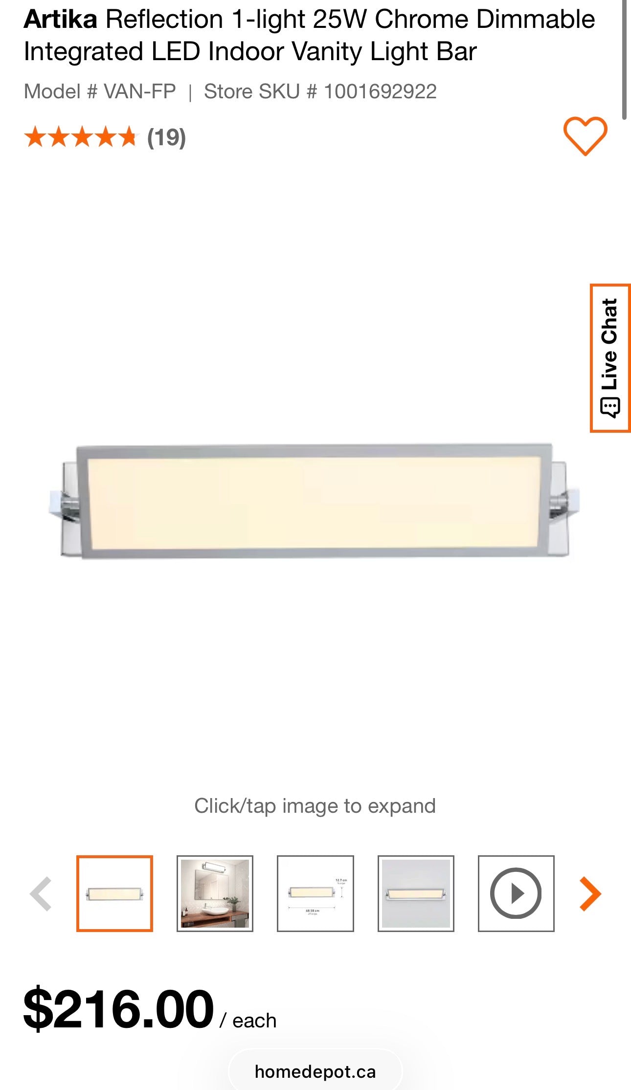 Reflection Flat Panel LED Vanity Light