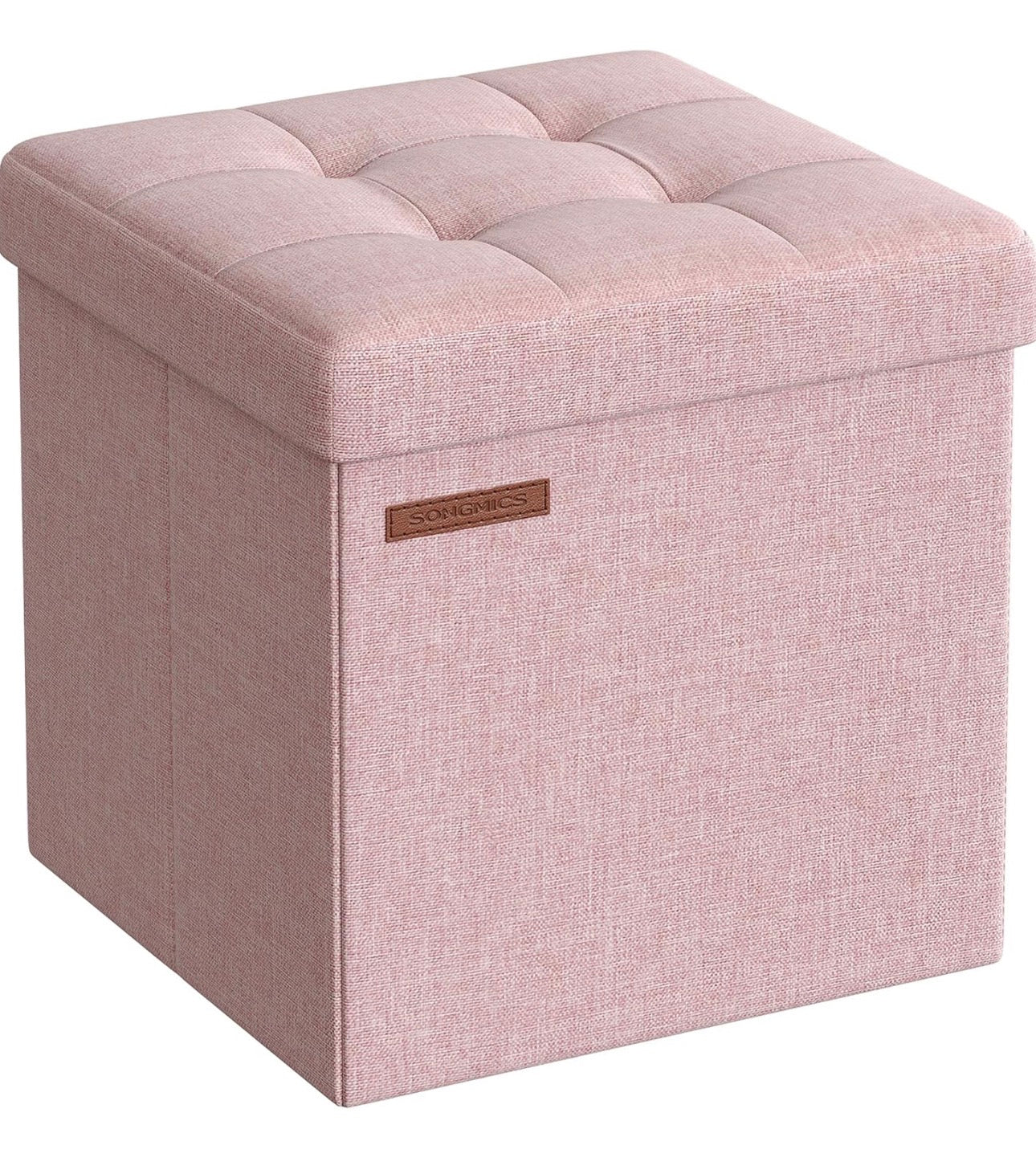 SONGMICS Foldable Storage Ottoman Cube