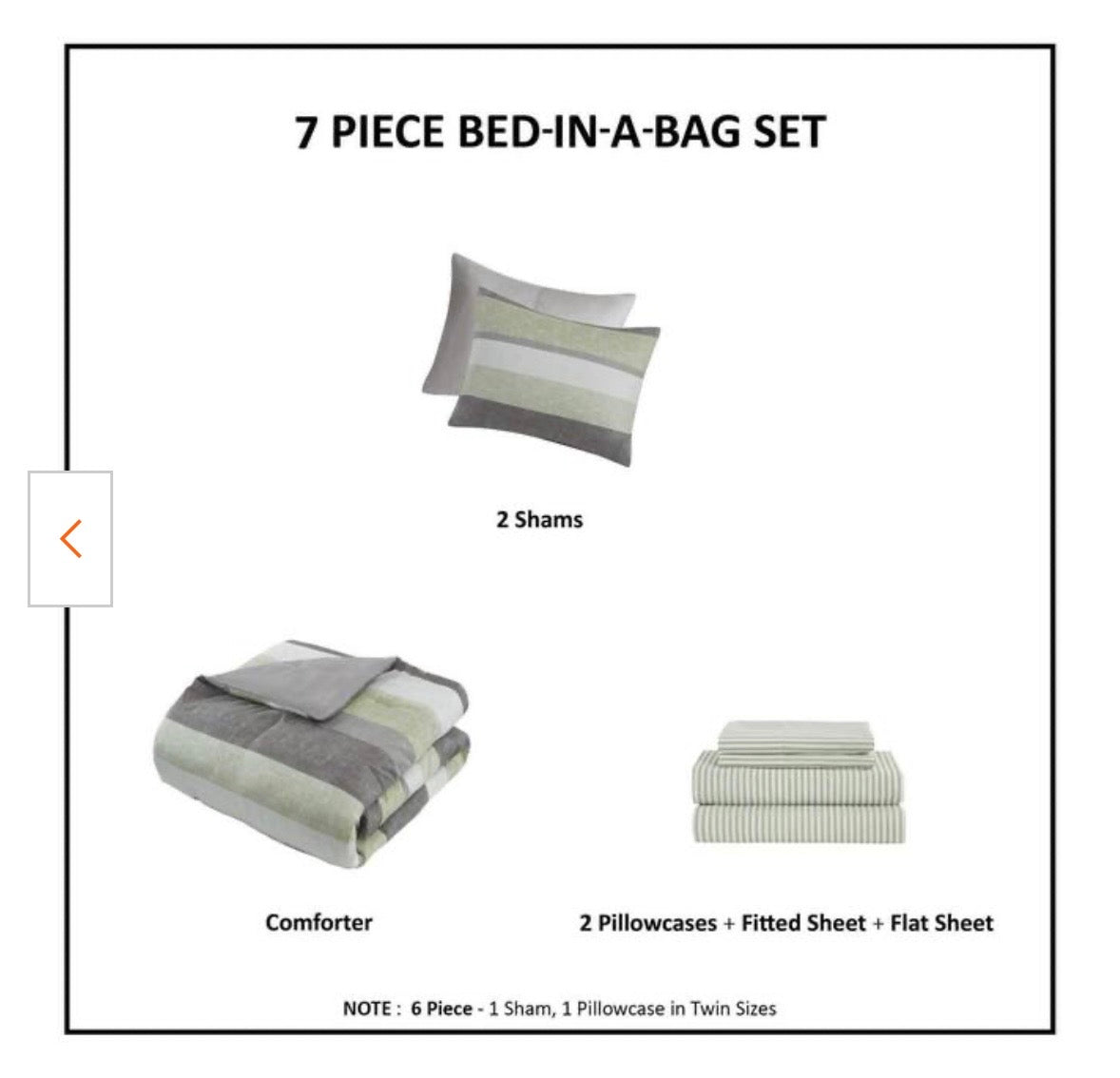 5-Piece Comforter Set – Twin Size