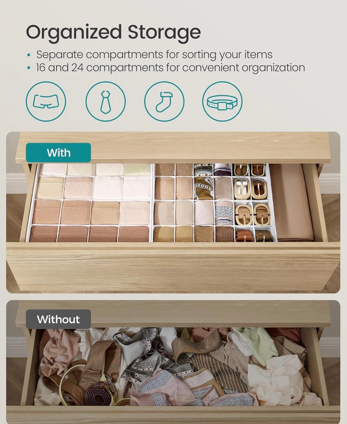 Drawer Organizer Set (4-Pack)