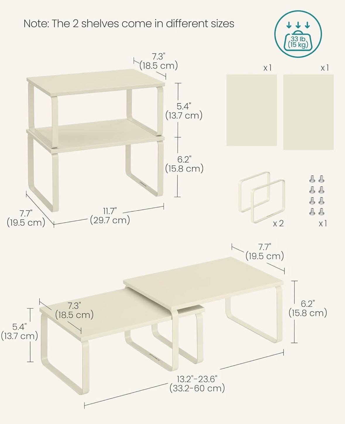 Expandable Countertop Shelf Organizer Set