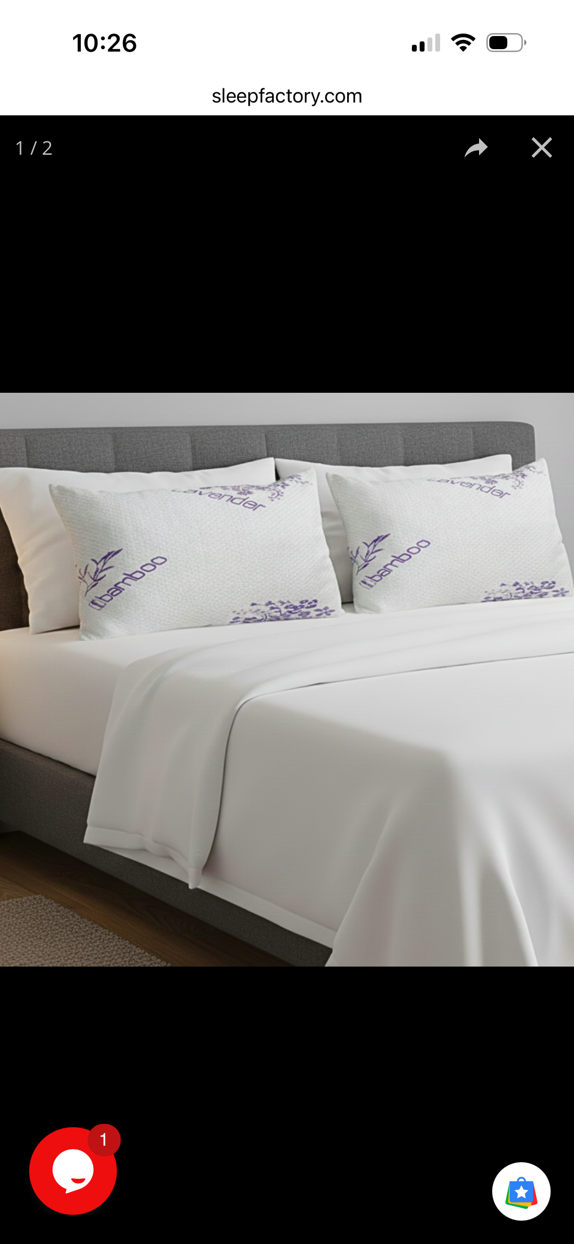 Lavender Infused Bamboo Pillow – Queen Size