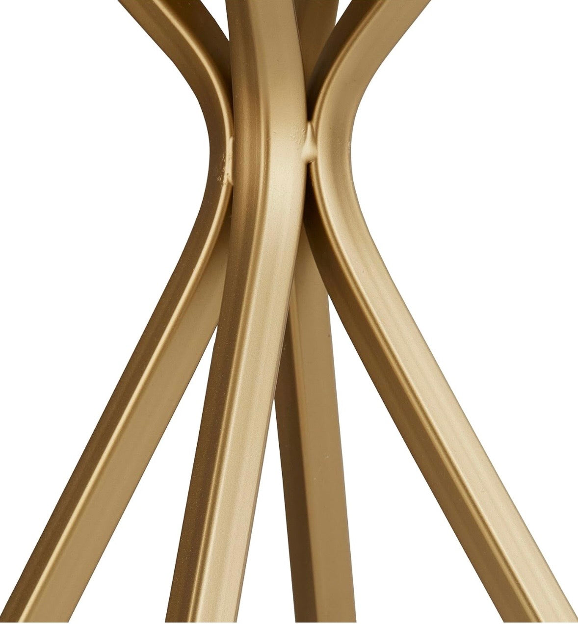 Modern Satin Gold Table Lamp with Linen Shade