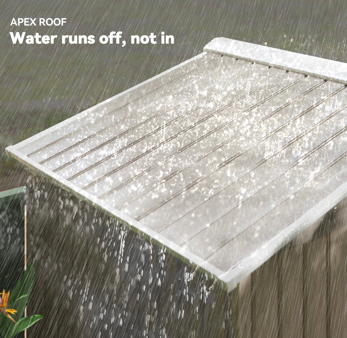 7×4 ft Outdoor Metal Storage Shed — Galvanized Steel Waterproof Garden Tool Shed with Foundation Kit (Classic Grey)