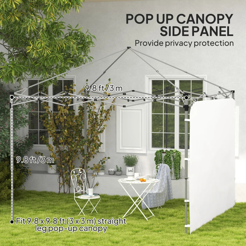 Outsunny 10×10 FT Pop-Up Canopy Sidewall with 4 Storage Bags