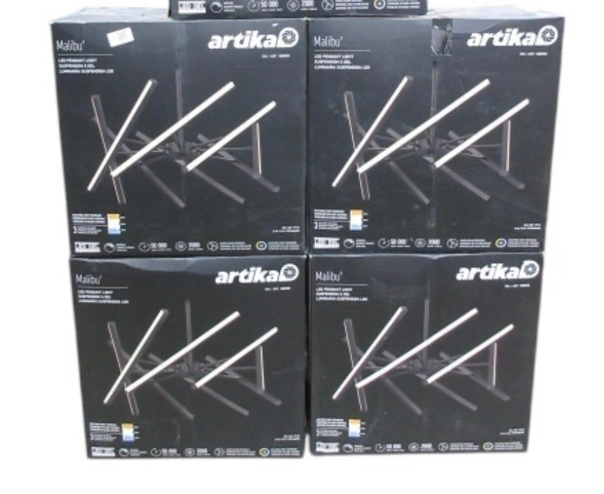 Artika Malibu LED Pendant Light – Modern Black Chandelier