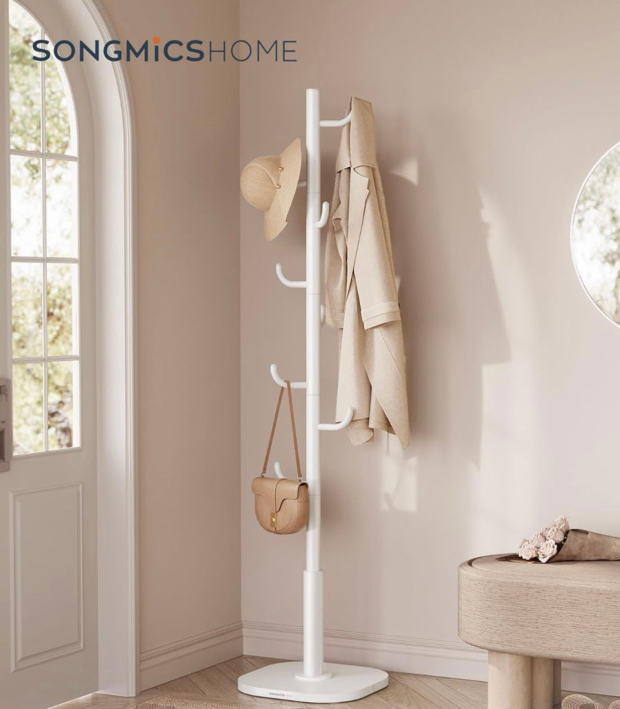 SONGMICS HOME Cactus-Shaped Coat Rack – Ink Black or White