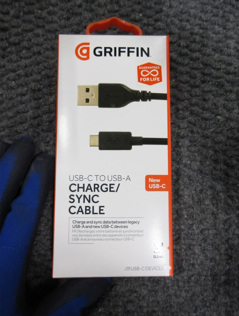 Griffin USB-A to USB-C Charge & Sync Cable – 3FT (0.9m)