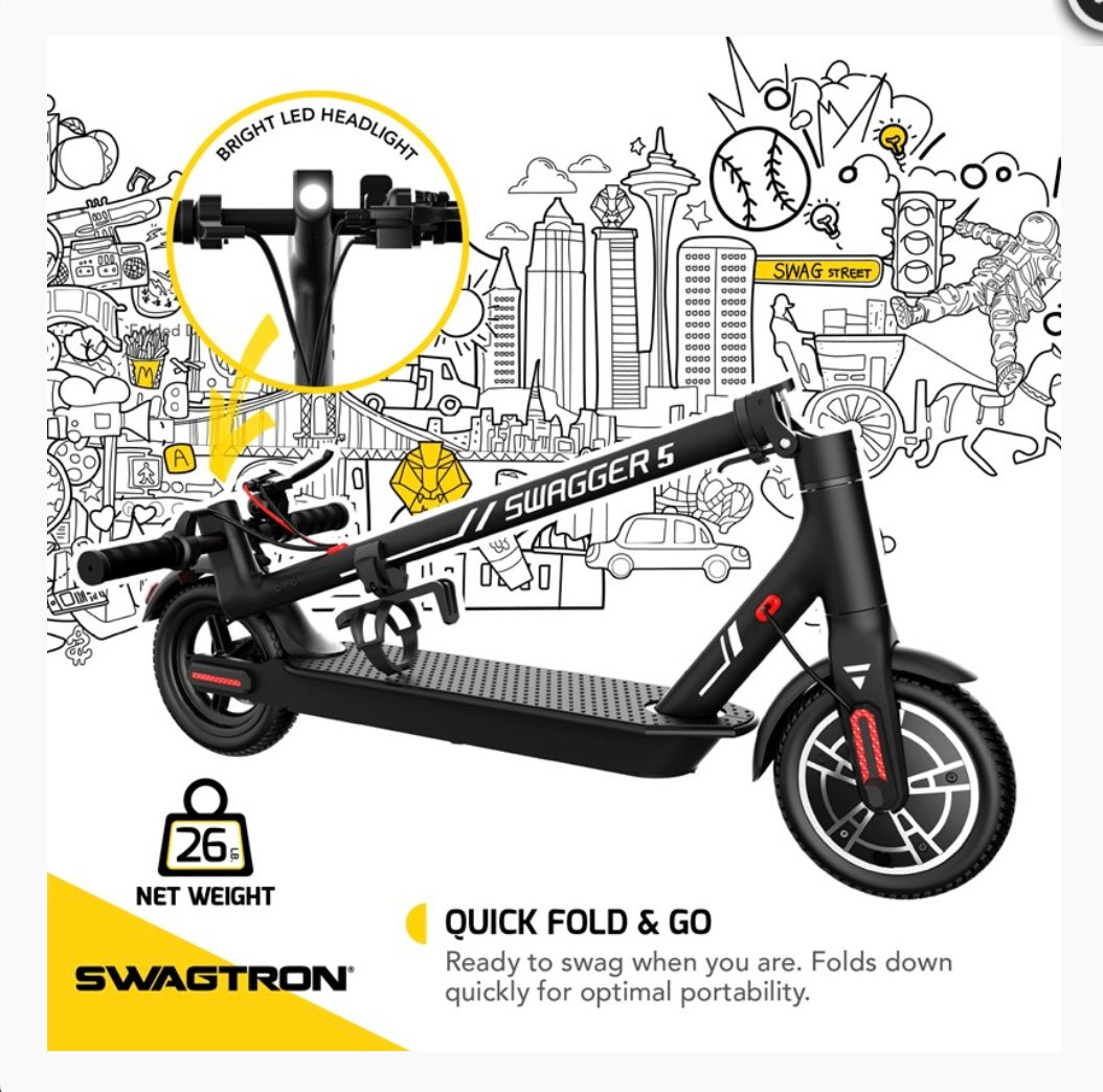 BIG SCOOTER DEAL (50% OFF RETAIL) Award-Winning SWAGGER-5 Boost Electric Commuter Scooter