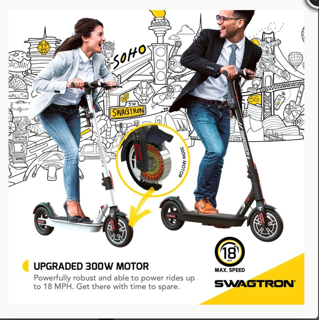 BIG SCOOTER DEAL (50% OFF RETAIL) Award-Winning SWAGGER-5 Boost Electric Commuter Scooter