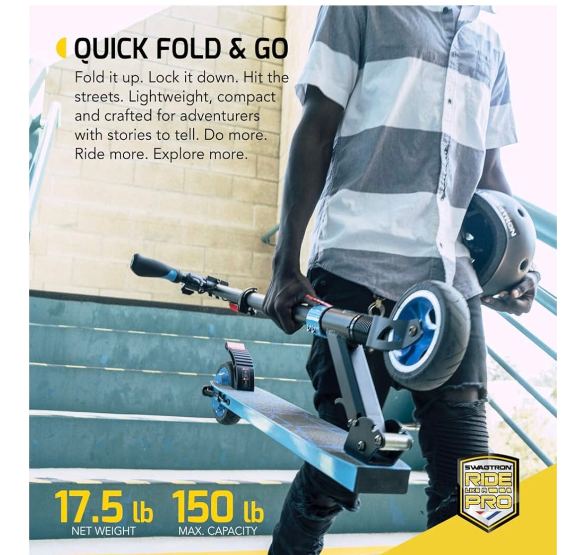 SWAGTRON SWAGGER 8 E-SCOOTER (Kids & Teens)