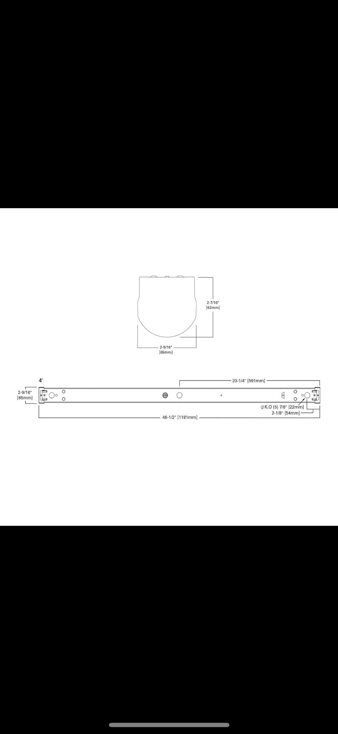 Metalux 4SLSTP4040 24” LED Strip Light, 4000 lm, 4000K, 0–10V D (50% OFF)