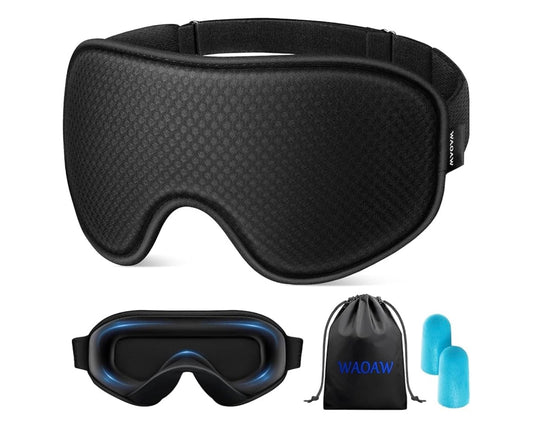 3D Blackout Sleep Mask – Comfortable Night Mask for Travel, Flights, and Home