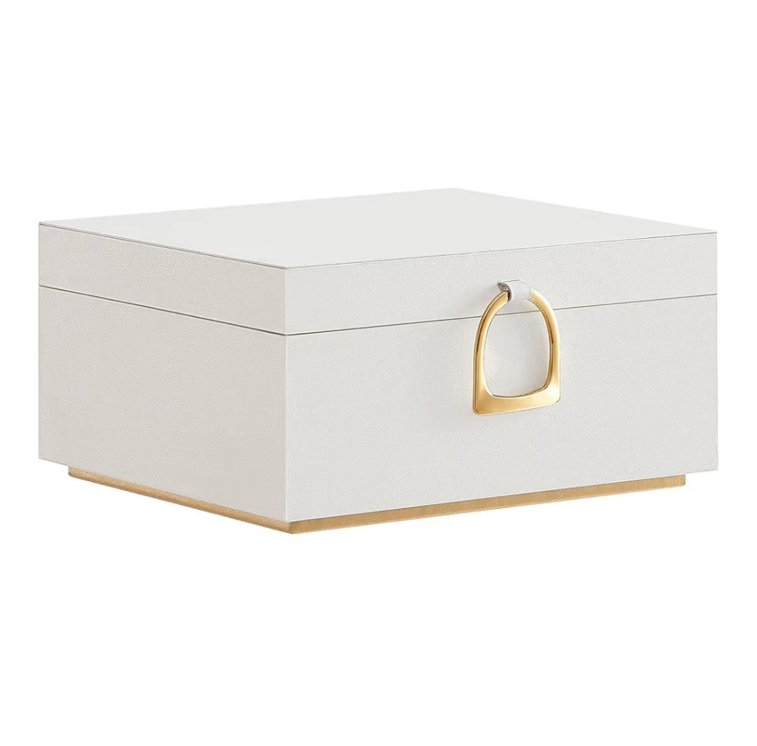 SONGMICS Elegant Jewelry Box Organizer – White & Gold