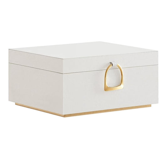 SONGMICS Elegant Jewelry Box Organizer – White & Gold