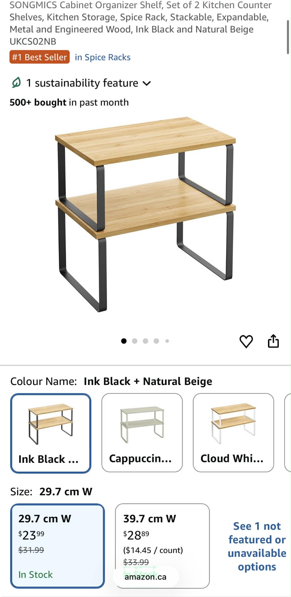 Expandable 2-Tier Kitchen Cabinet Shelf Organizer